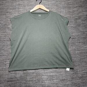 Madewell Muscle Tank Top Women's XL Green Northside P0195